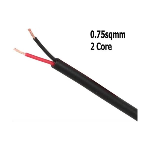 RR 0.75mmX2Core PVC Insulated Twin Flexible Round Copper Cable