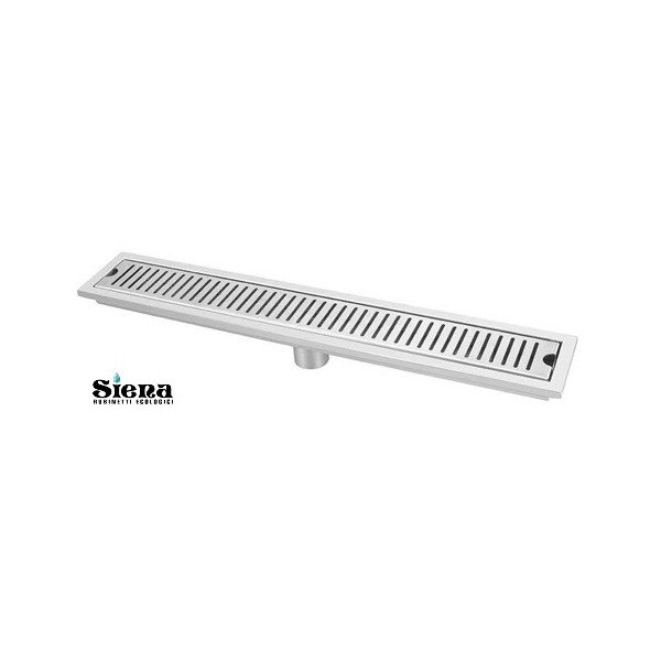 Siena Linear Drain 300x100mm Matt Silver Finish