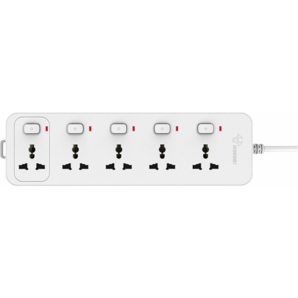 GONGNIU 5 WAY UNIVERSAL EXTENSION SOCKET WITH 3M CABLE