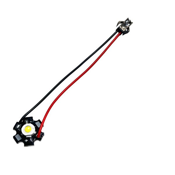 3W LED Diode Pre-Soldering 10cm Wire, 20mm Star PCB Warm white