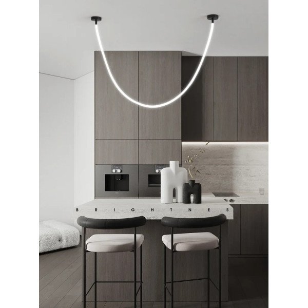 Minimalist Hose Chandelier Lamp Silicone Light 360Deg 3M 4000K