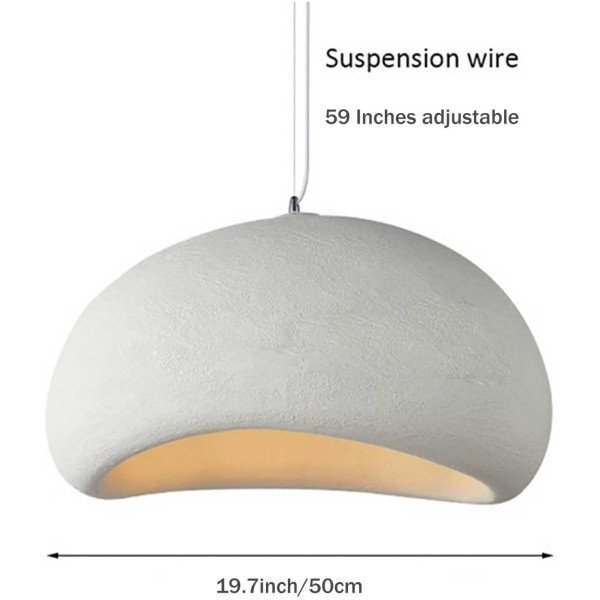 NORDIC MINIMALIST OVAL PENDANT LIGHT 50CM-WHITE COLOR