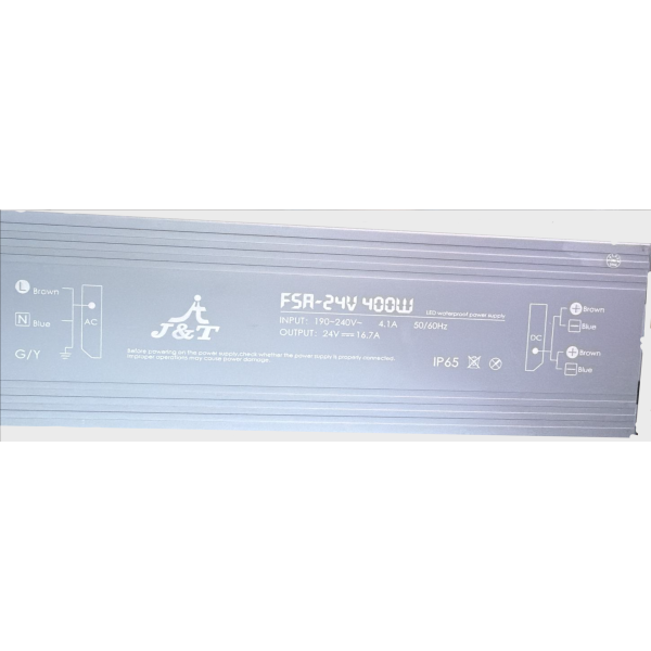 J&T 24V LED WATERPROOOF POWER SUPPLY 400W