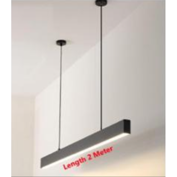 SHINYLAND LED LINEAR PENDANT LAMP 160WATTS-BLACK BODY-3000K 2M