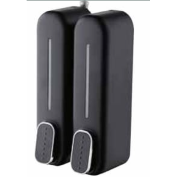 SIENA SOAP DISPENSER 350ML BLACK DOUBLE