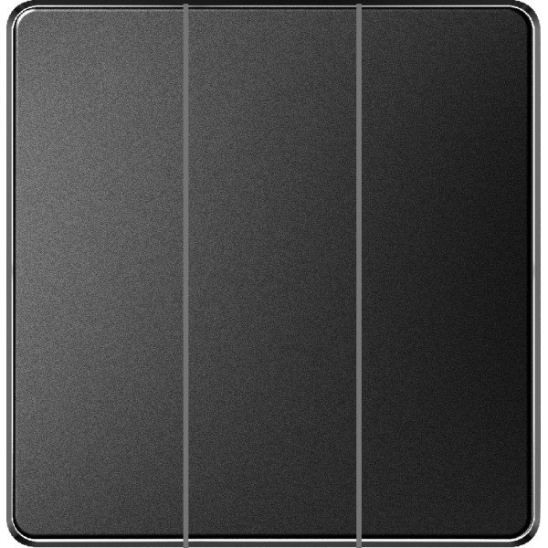 3 GANG 2 WAY PLATE SWITCH - BLACK