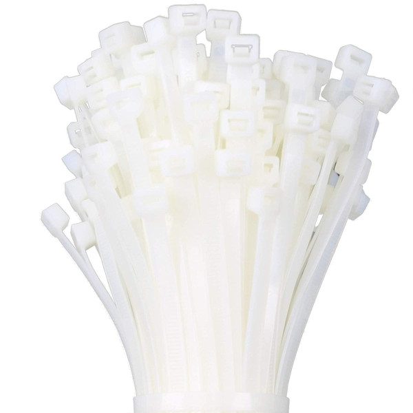 BOLTON CABLE TIE IN WHITE COLOR 300X4.8MM - 100PCS