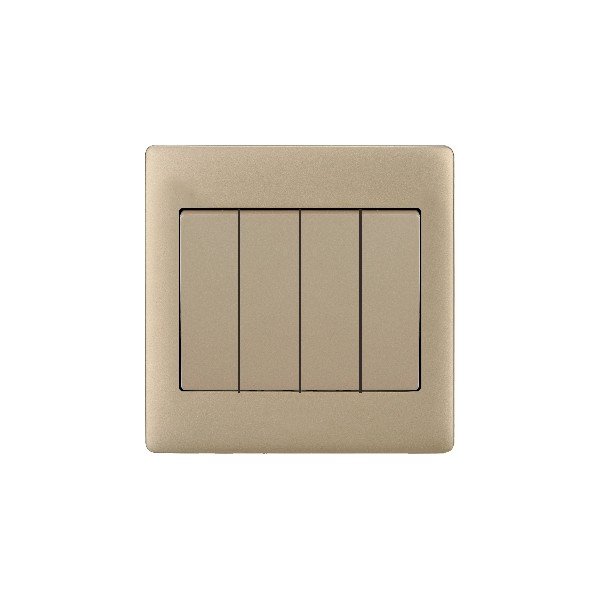 4 GANG 2 WAY SWITCH-MATTE GOLDEN SERIES