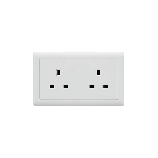 DOUBLE 13A SOCKET-IVORY SERIES