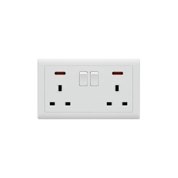 DOUBLE 13A SOCKET WITH SWITCH-IVORY SERIES