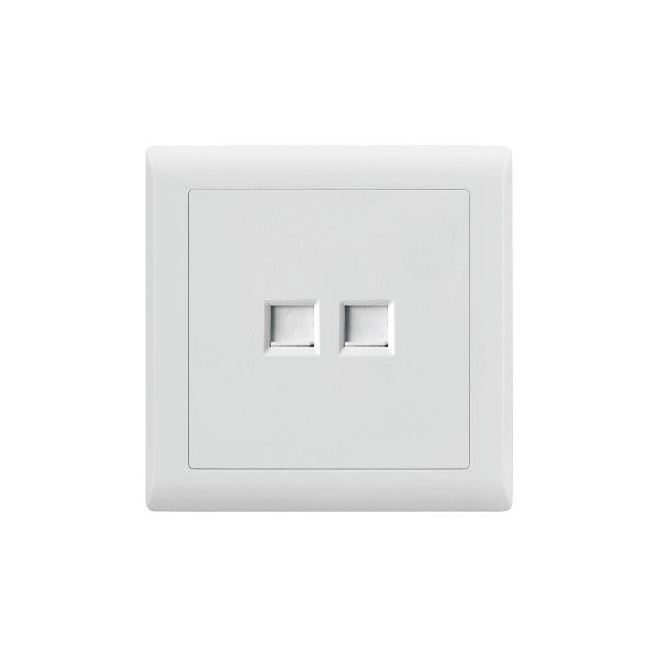 DOUBLE TELEPHONE SOCKET-IVORY SERIES